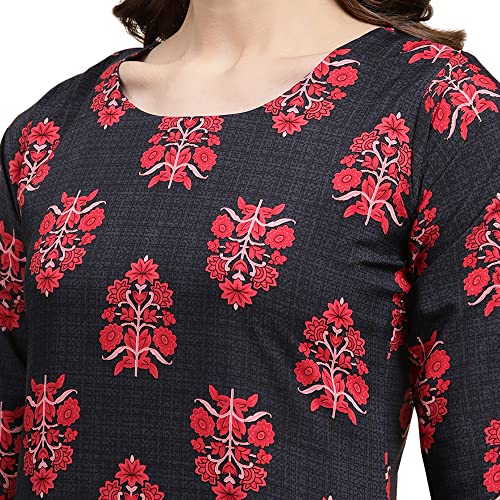 Image of Pinkmint Women's Crepe Digital Print Straight Kurta