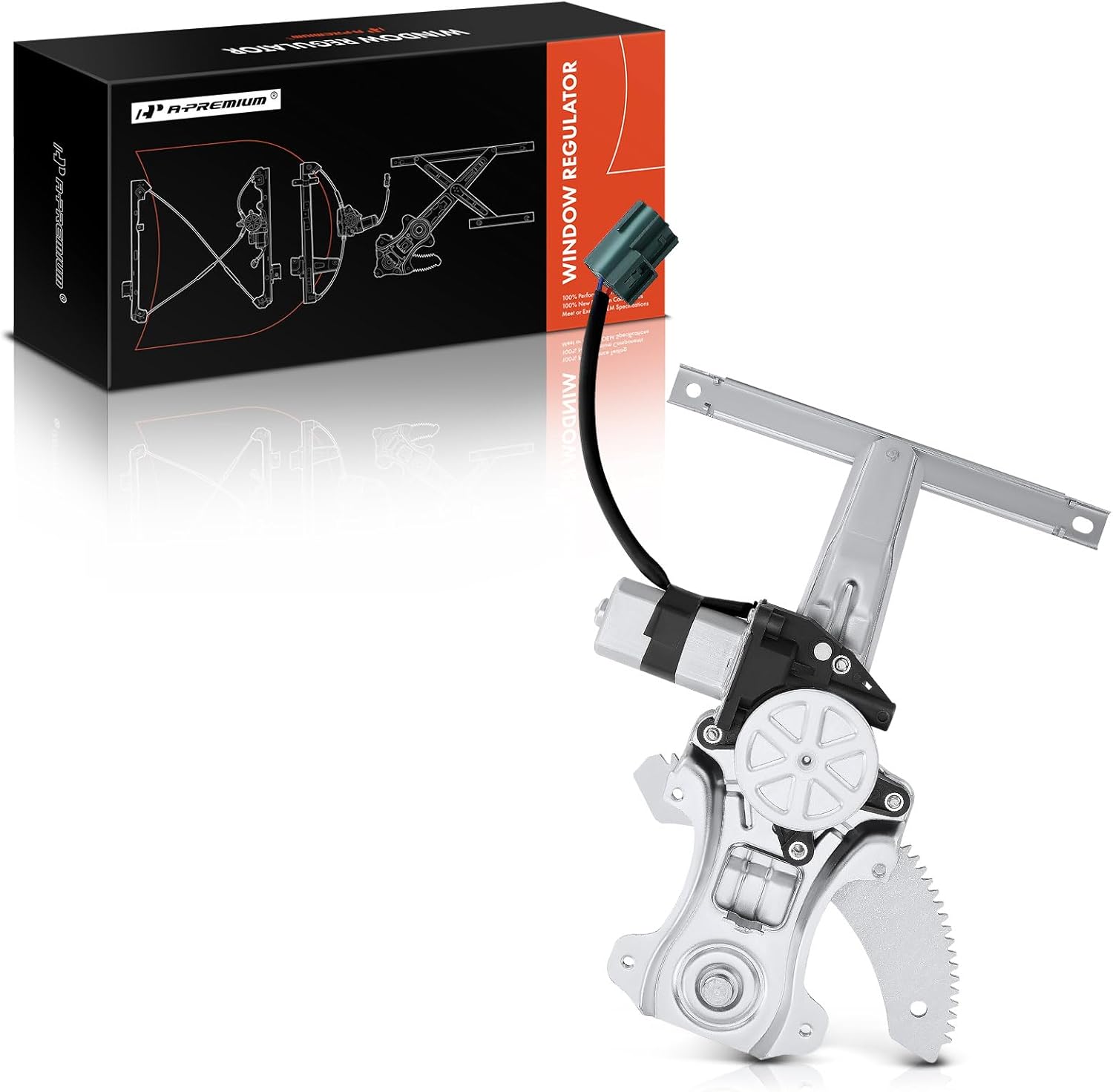 A-Premium Electric Power Window Regulator with Motor Compatible with Nissan Juke 2011-2017 Leaf 2011-2012 Rear Right Passenger Side