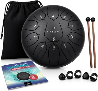 Zungentrommel Pure Harmony – Klangvolle Steel Tongue Drum (6 Zoll, 11 Töne, C-Dur) – Inkl. Einsteigerheft für sofortiges Spielen
