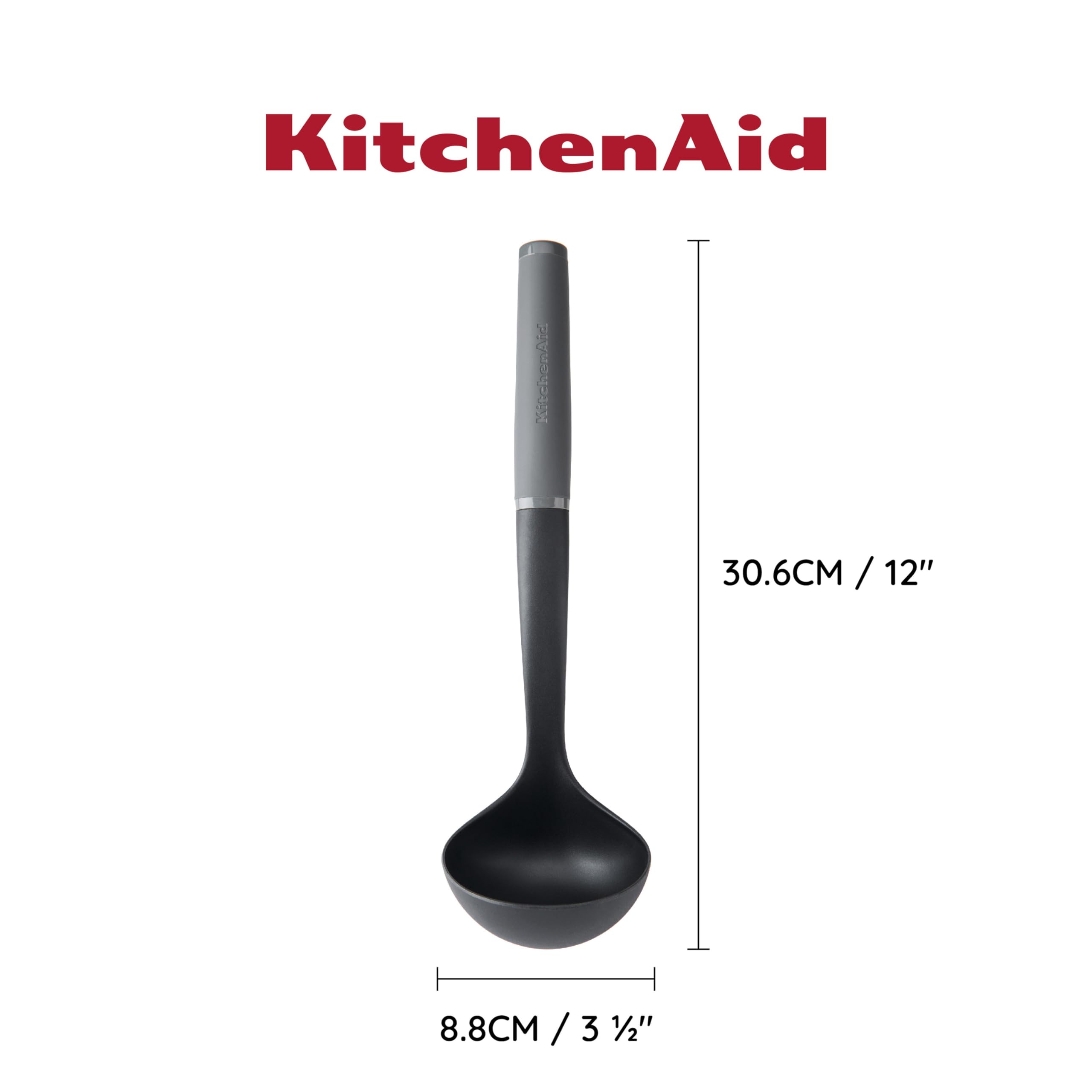 KitchenAid Soft Grip Ladle - Charcoal Grey - Image 2