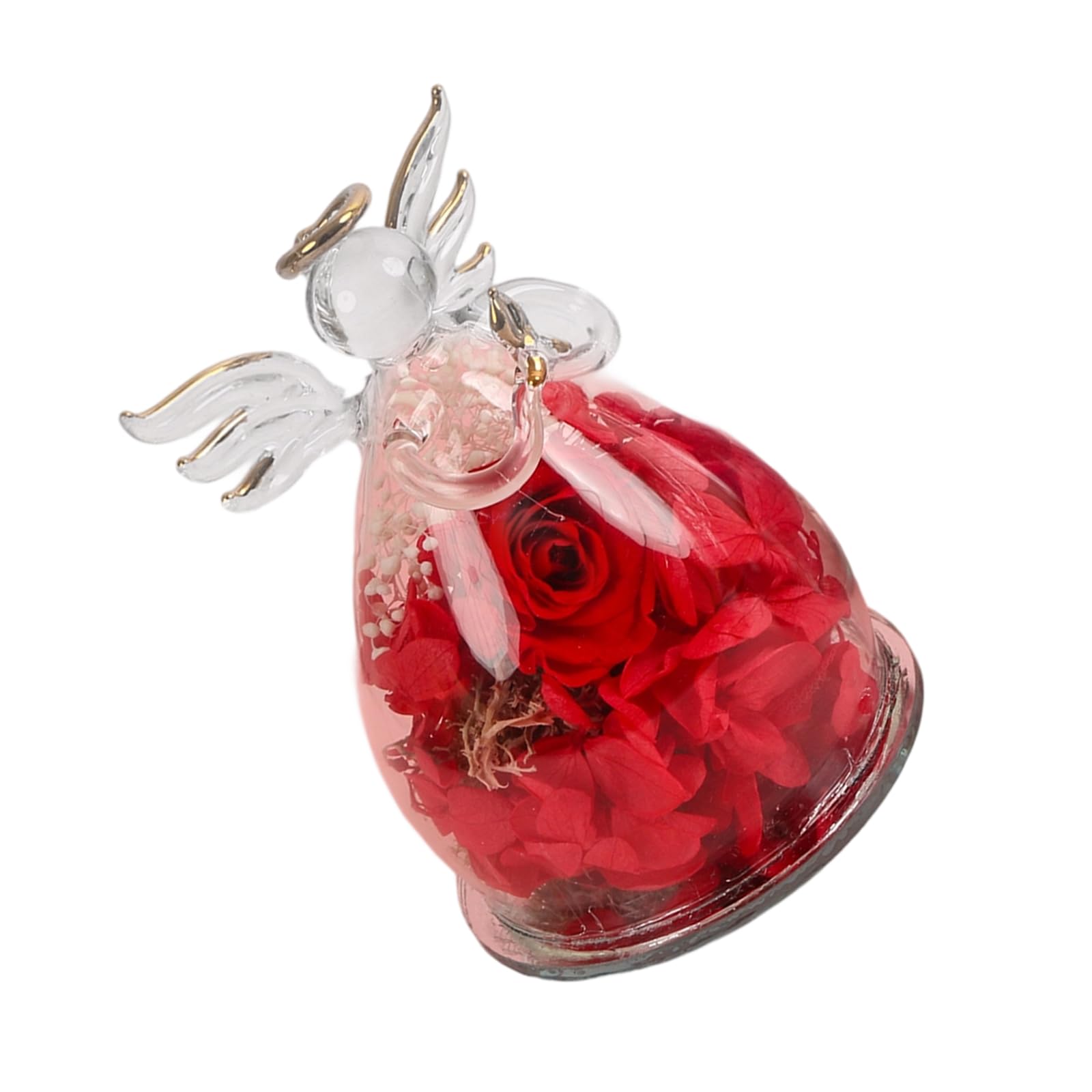 Xjdzineq Everlasting Roses Angelic Artwork for Special Event Home Party Decorations Preserved Flower Arrangement Gift Artistic Angelic Roses Festival Decoration
