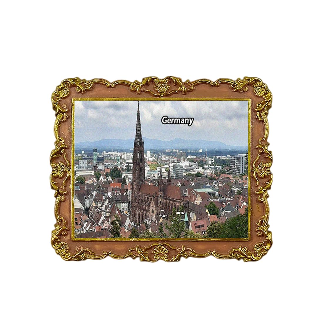 Magnete Frigorifero 3D Friburgo Germania - Souvenir In Resina Fatta A Mano - Adesivo Magnetico Per Cucina - Regalo Da Collezione