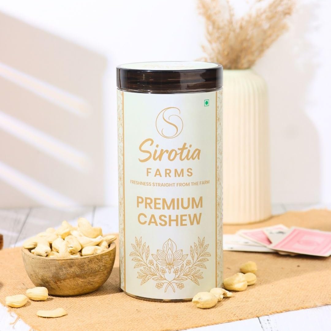Sirotia Farms Premium Whole Cashews (Kaju) 500g | W320 Grade, Jumbo Size | Rich in Protein & Healthy Fats | 100% Natural, Fresh & Crunchy | Nuts & Dry Fruits 1