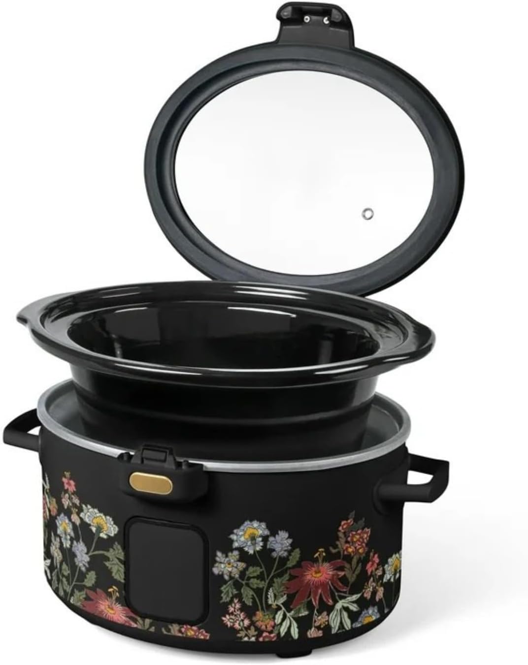 Slow Cooker 4-Quart Programmable Digital Slow Cooker with Touch-Activated Display, Dishwasher-Safe Crock Pot, Digital Timer, Compact Size