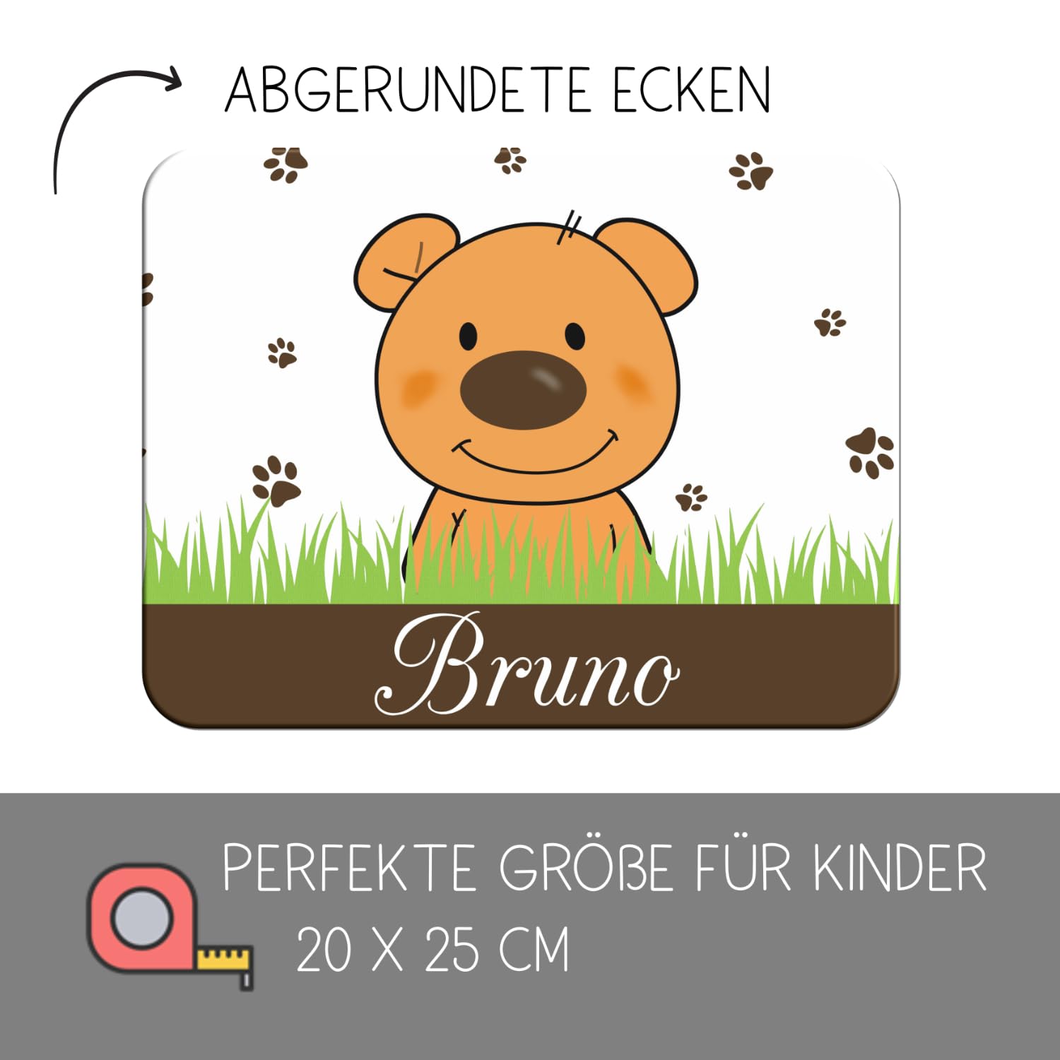 Personalisiertes Kinder Schneidebrett - Frühstücksbrett Mit Namen Hase Design