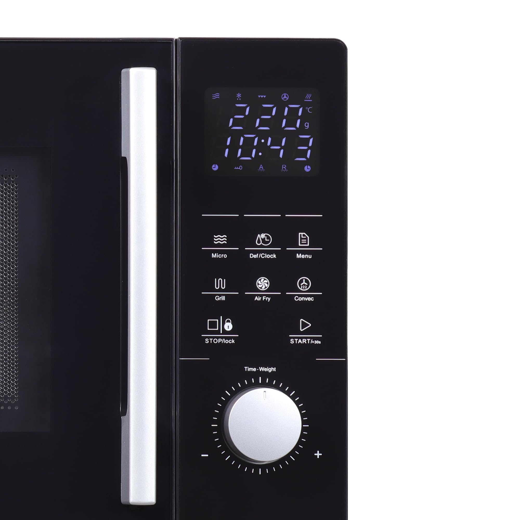 Sommertal Microonde 4 in 1 MW2200 25L – Touch, grill, aria calda, 8 programmi, timer da 99 minuti, sicurezza per bambini, avvio rapido, ruggine, padella per crisp