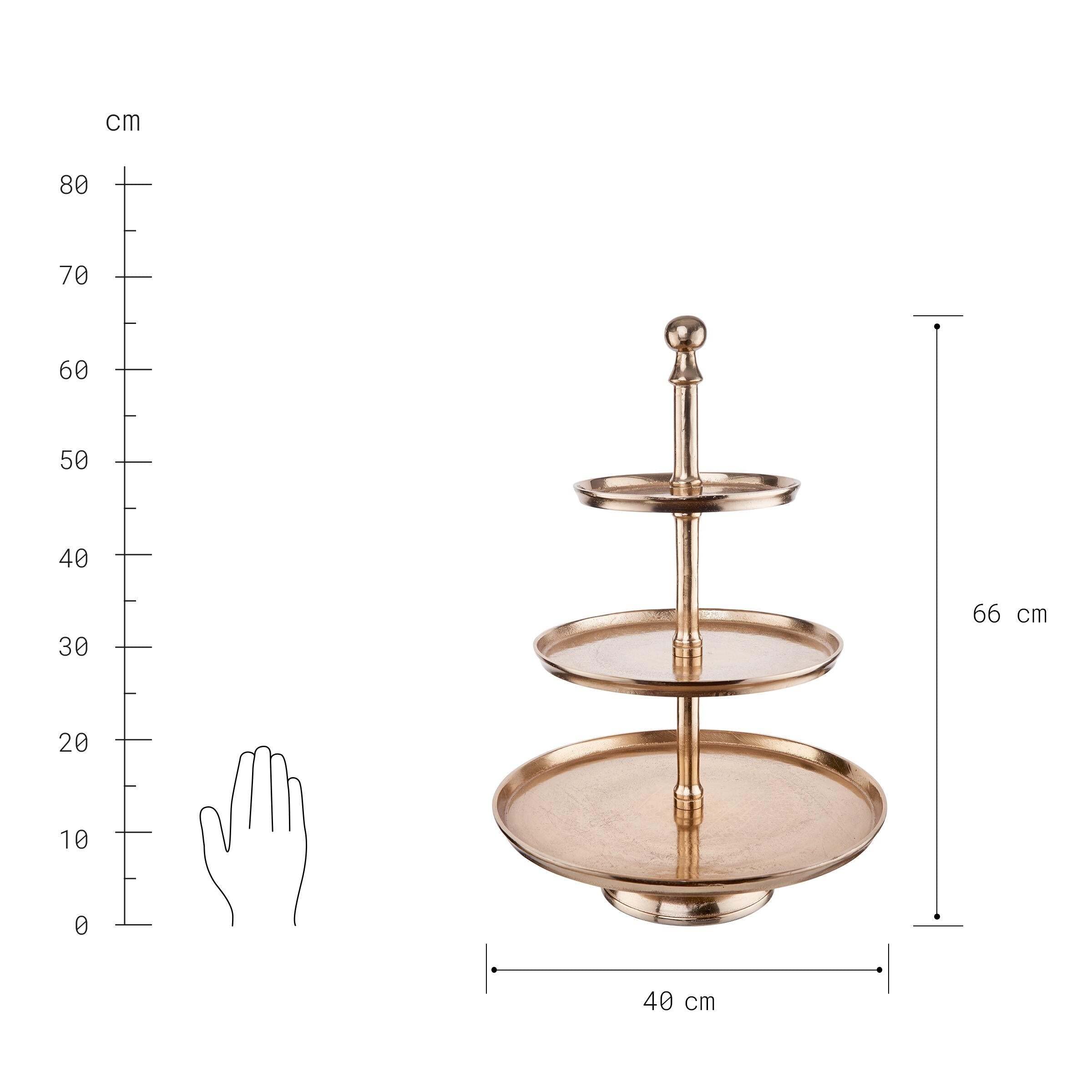 BUTLERS 3-stufige Etagere ø 45x66 cm Aluminium - Banquet -
