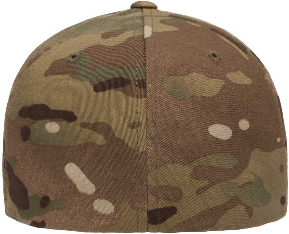 Flexfit Multicam Camo 6 Panel Baseball Cap Officially Licensed Multi-Cam Pattern (Large-X-Large, 2-Pack Multicam Green & Black)