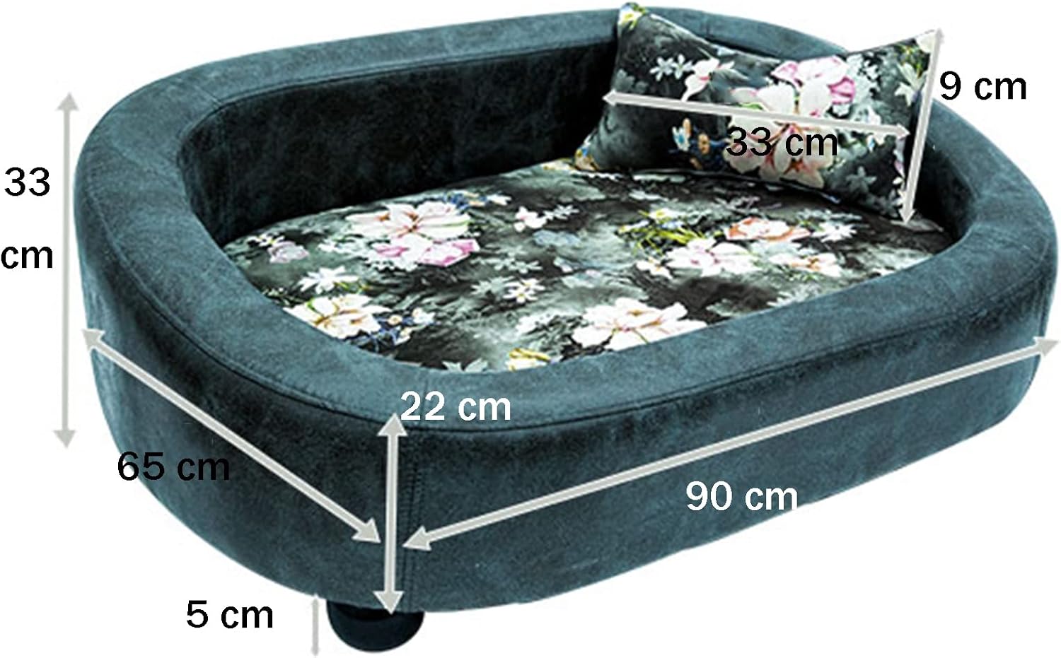 review Pet Sofa Four-Season Universal Cat and Dog Solid Wood Composite Bite-Resistant Sofa(Color:Style 1)