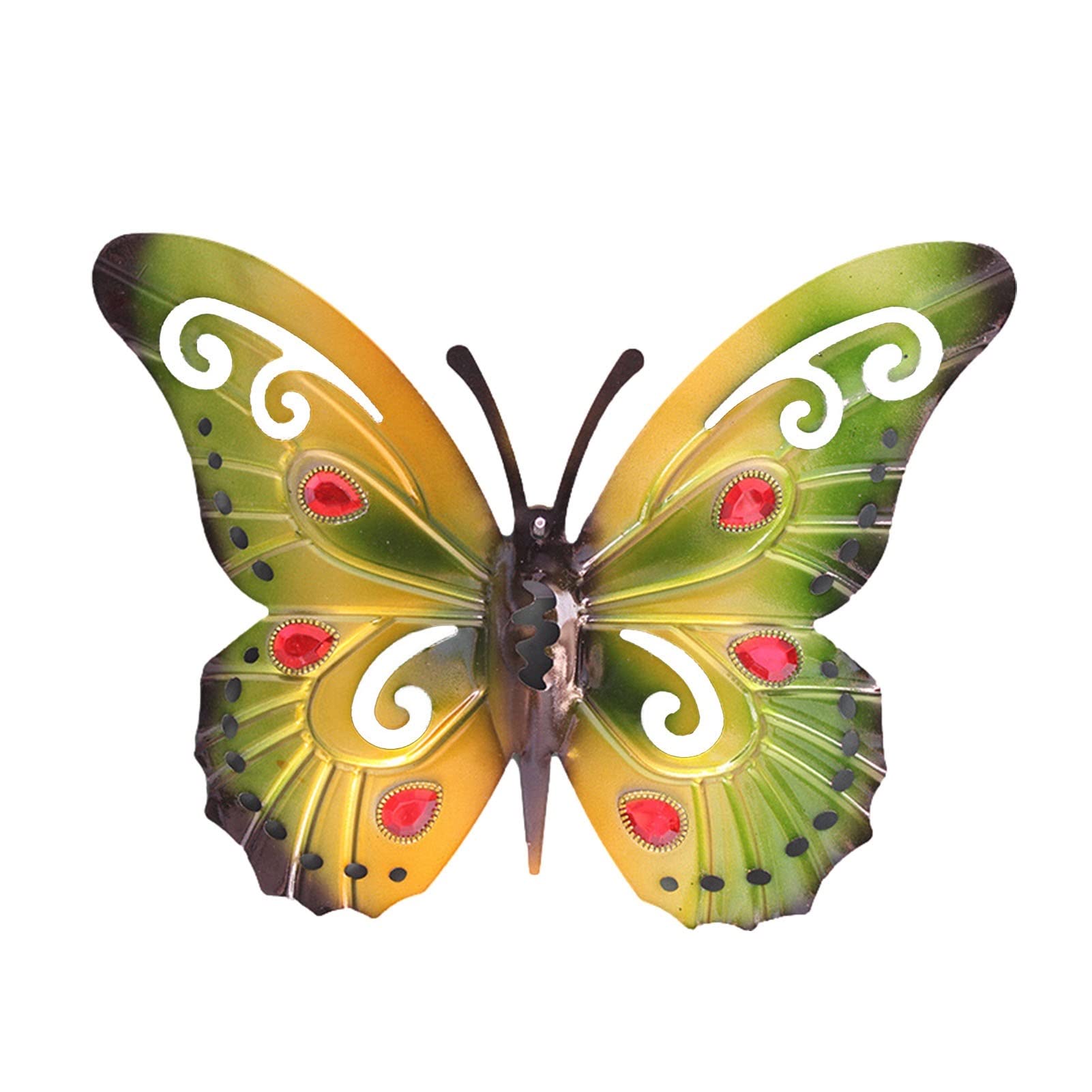 Statua ogrodowa do wnętrz ogród metalowy motyl grafika ścienna dekoracja i statua na zewnątrz dekoracja salon dekoracje ogrodowe do dekoracji trawnika na zewnątrz (kolor: B)