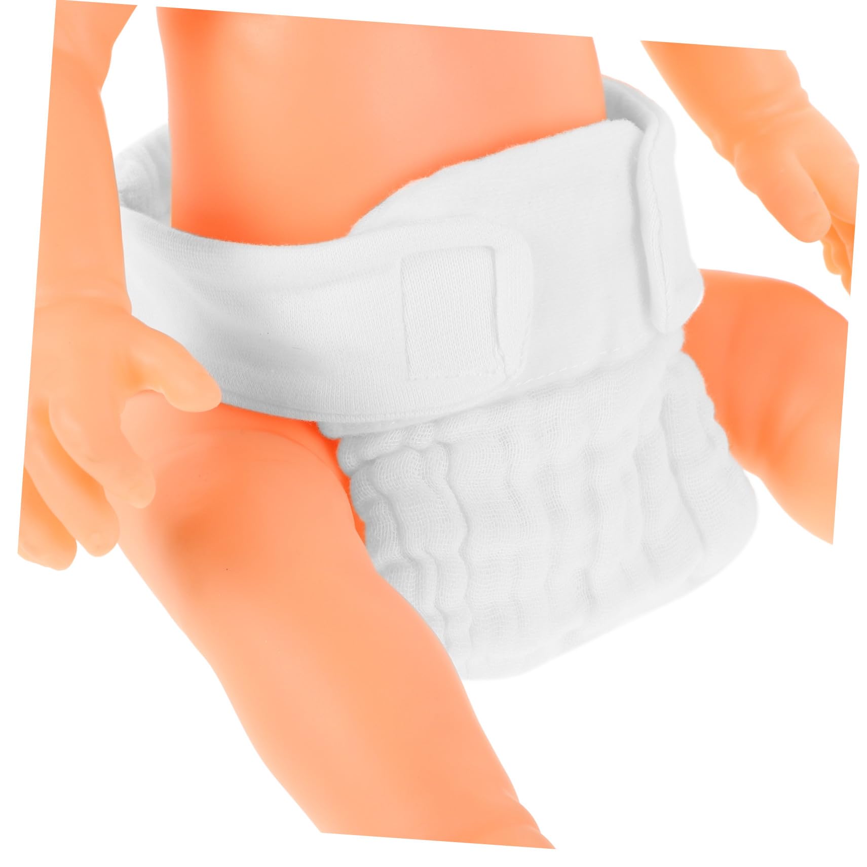 LIFKOME 3 Stück-pack Bio Babywindeln aus Weißer Baumwolle Wiederverwendbare und Waschbare Windelhosen für Neugeborene Verstellbare Größe für Indoor und Reise