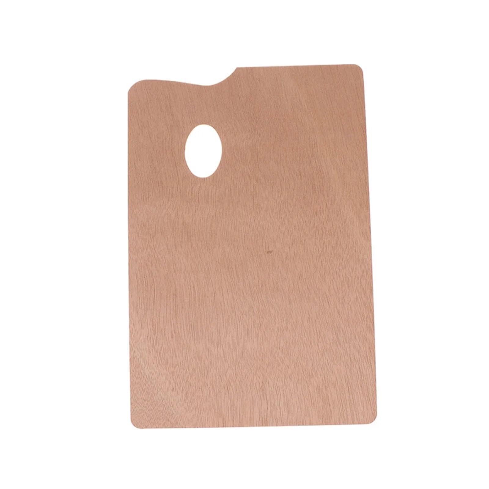 4 Piezas Paleta De Pintura De Madera con Orificio for El Pulgar