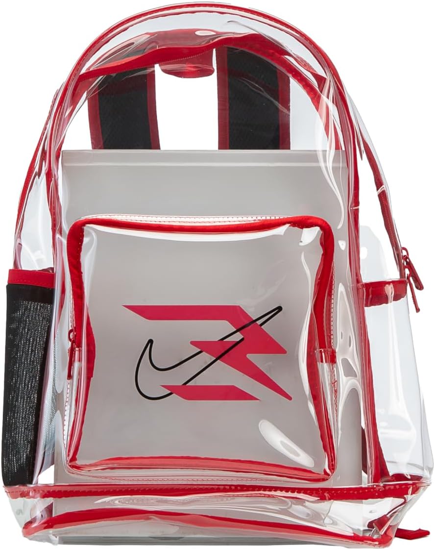 Nike 3Brand Clear Backpack – Red – One size (23L)