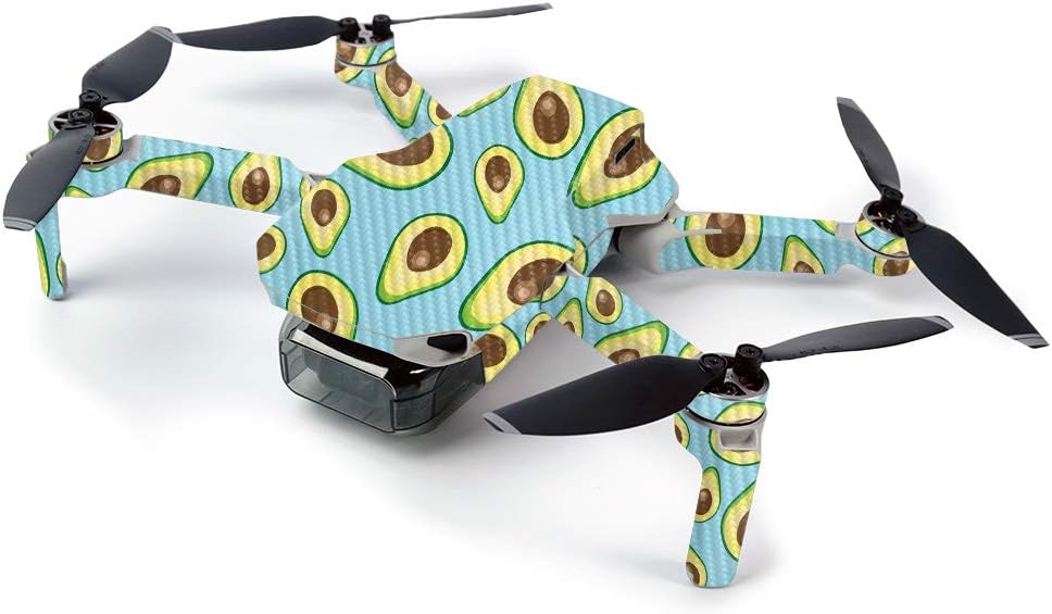 MightySkins Carbon Fiber Skin for DJI Mavic Mini Portable Drone Quadcopter Carbon Fiber Skin - Blue Avocados | Protective, Durable Textured Carbon Fiber Finish | Made in The USA
