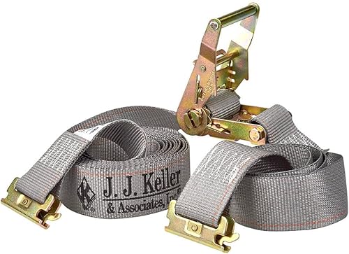 Miniatura 2 de Correa de amarre con hebilla de trinquete, serie E o A, amarilla, 2 pulgadas x 12 pies, 1,333 libras. Carga de trabajo segura