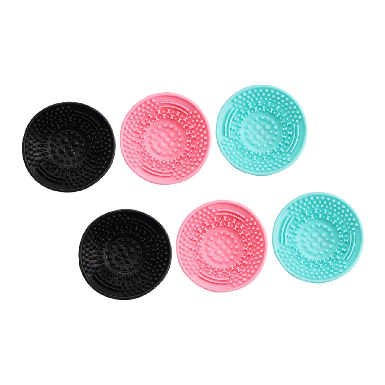 MAGICLULU 4 Set Di Pennelli Per Il Trucco Ergonomici Pulisci Pennelli in Silicone Tappetino Per Pennelli Cosmetici Design Salvaspazio 6 Pezzi * 4
