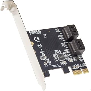 4 Port SATA III Expansion Card with Low Profile Bracket - 6Gbps SATA 3.0 Controller PCI Express x1 ASMedia 1064 for Windows10/8/7/XP/Vista/Linux