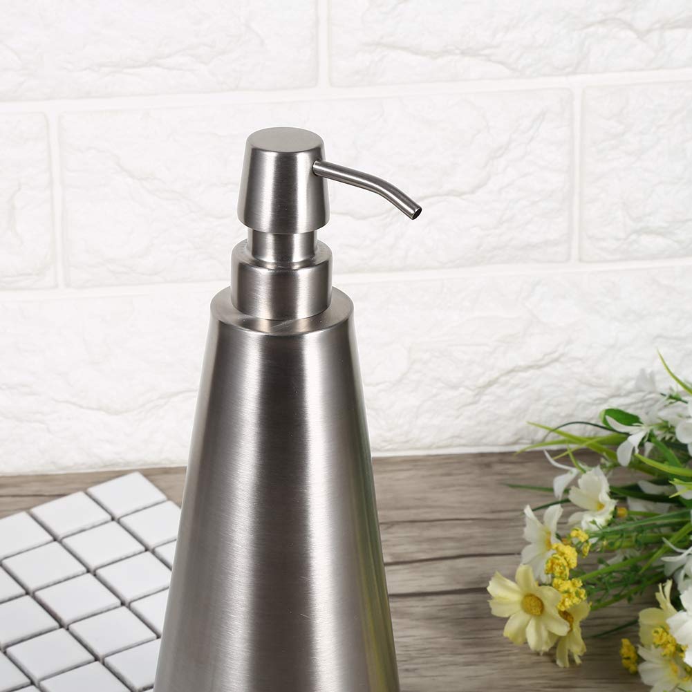 EMUKOEP Dispenser di Sapone di Grandi Dimensioni Doccia 1pc 800ml Dispenser di Sapone per Pompa in Acciaio Inossidabile di Grande capacità Accessorio per Il Bagno da Appoggio