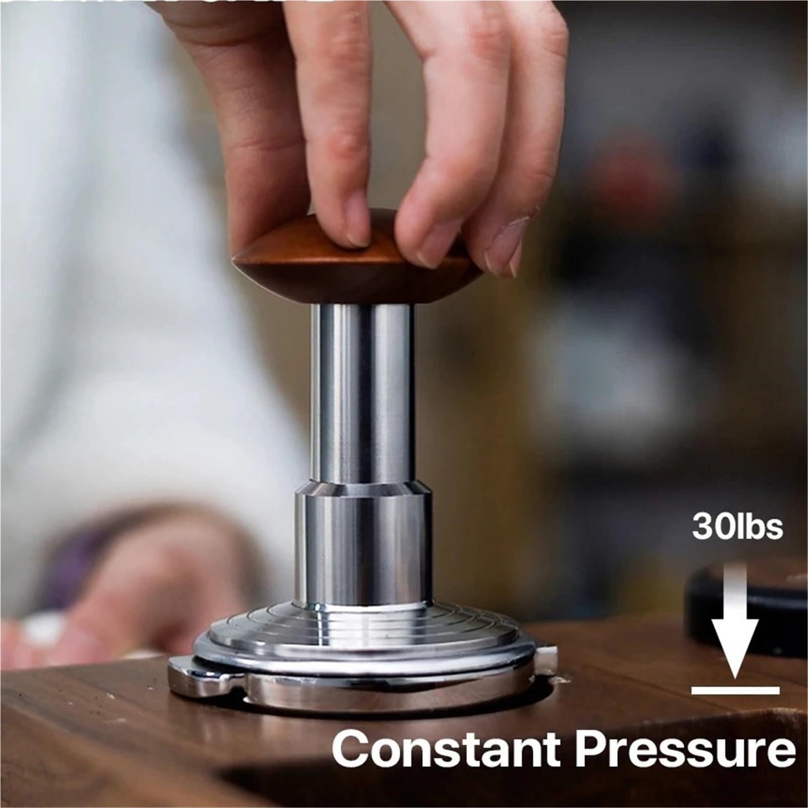 51/53/58,5 Mm 30 Libras De Presión Constante Tamper De Café Universal SUS304 Accesorio De Base Plana(51mm)