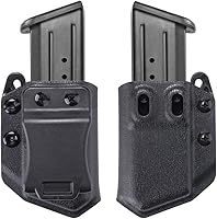Vista 2 de Paquete de 2 portacargadores universales IWB/OWB, compatible con cargadores de doble pila 9mm/.40