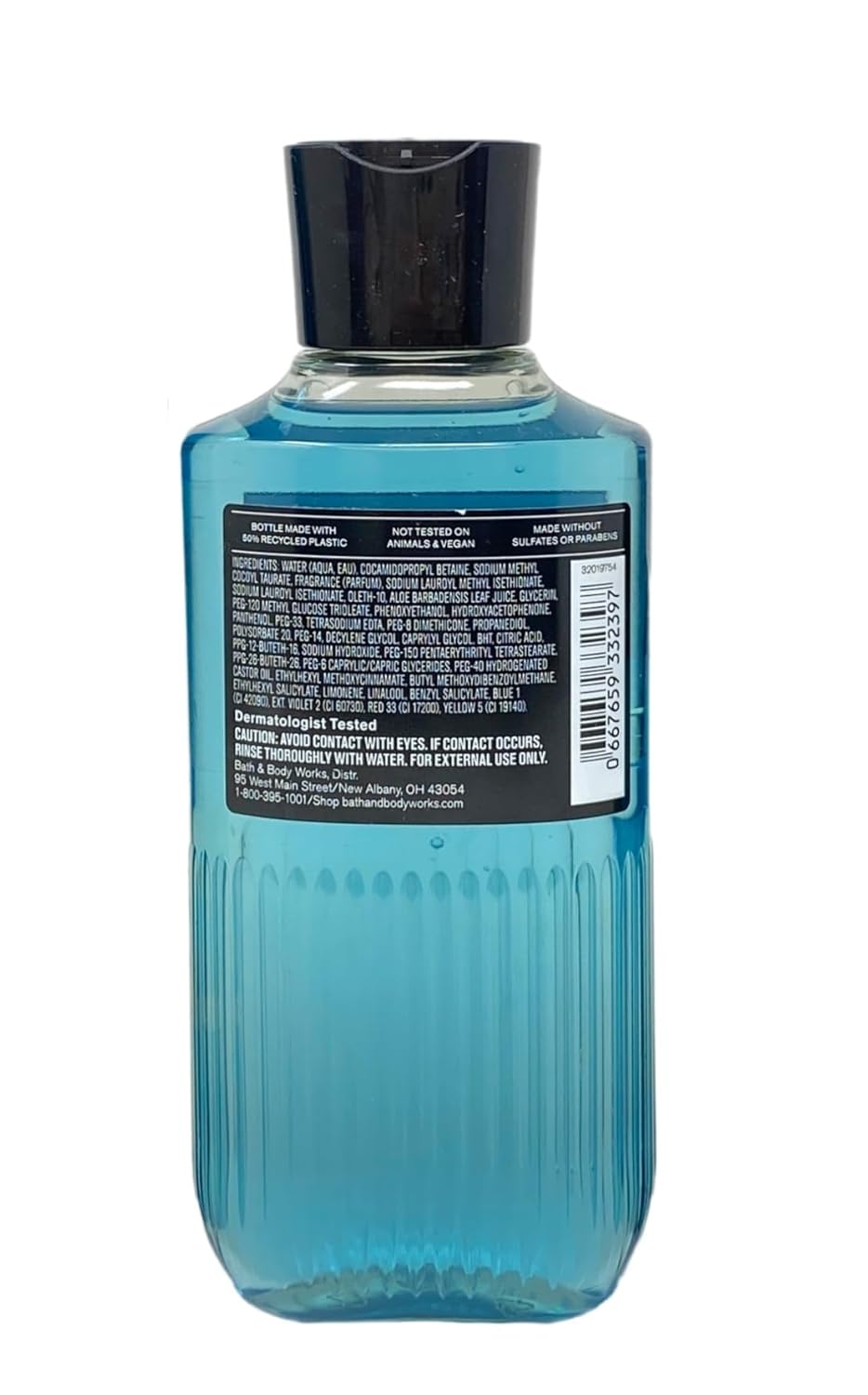 Bath & Body Works Men's Collection Atlantic - 3 Pack Of 3-in-1 Hair, Face & Body Wash with a Charcoal Scrub Bar Soap - Full Size