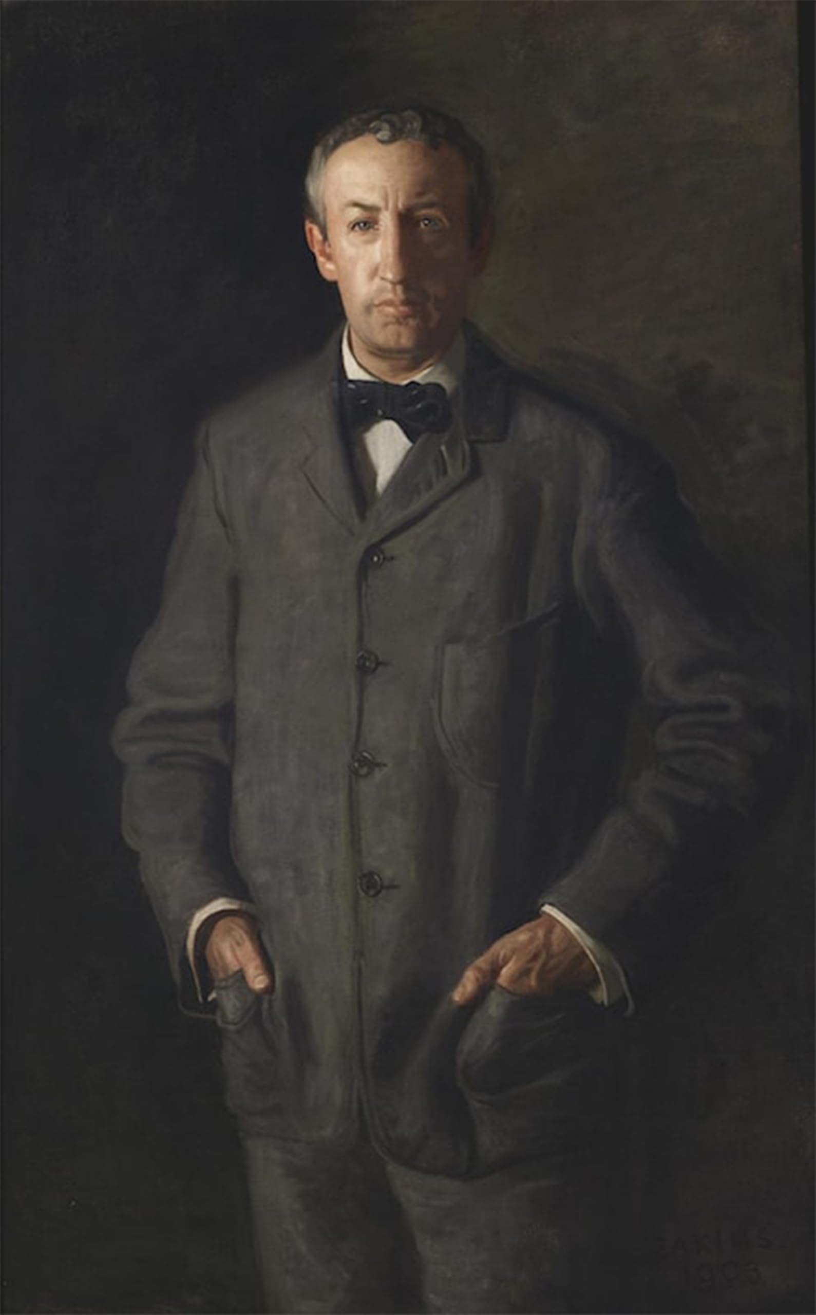 POSTERIIk Famous Modern Artwork Art Mural Portrait of William B. Kurtz Eakins Oil Paintings Pictures for Home Decor 60x90cm