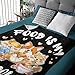 ZOCHOTEN Food is My Superpower Flannel Throw Blanket Soft Comfortable Easy to Carry for Couch Office Outdoor Travel Suitable for All Seasons 50
