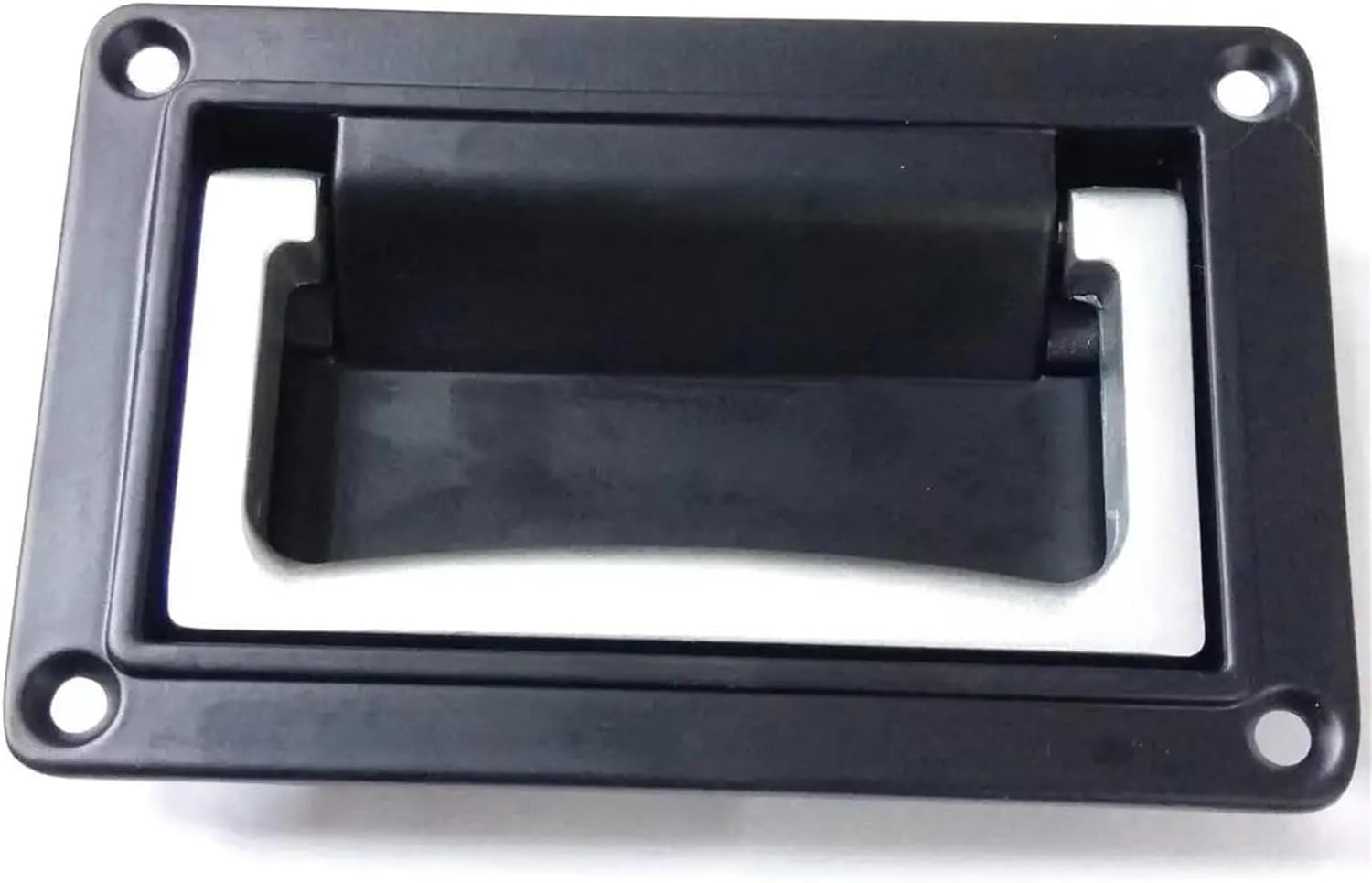 LS523 Cabinet Door Handle Zinc Alloy Square Handles Small/Large/Plus Large Cabinet Tool Electric Box Concealed Handle LS523 1Pcs(Black Small-Zinc)