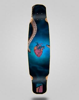 Txin Skate Skateboard Longboard Deck Mix Bamboo 46x9 Deep Ocean