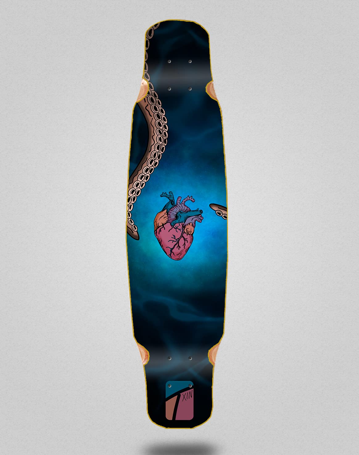 Txin Deskorolka Longboard Deck Mix Bamboo 46x9 Deep Ocean