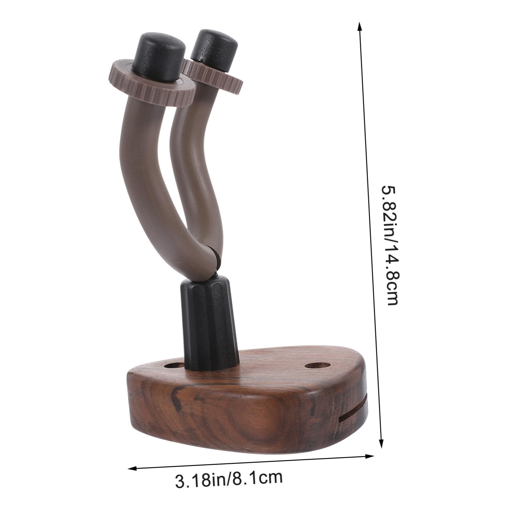 BESPORTBLE Bass Guitar Wall Mount Hook Durable Ukulele Hanging Holder for Electric Acoustic Guitars Space Saving Easy Installation Walnut Finish
