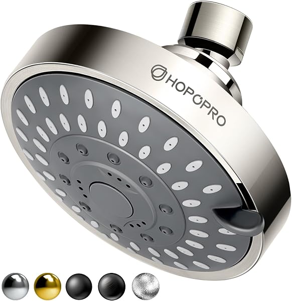 High Pressure Shower Head, HOPOPRO 5-Mode Fixed Showerhead, NBC Recommended