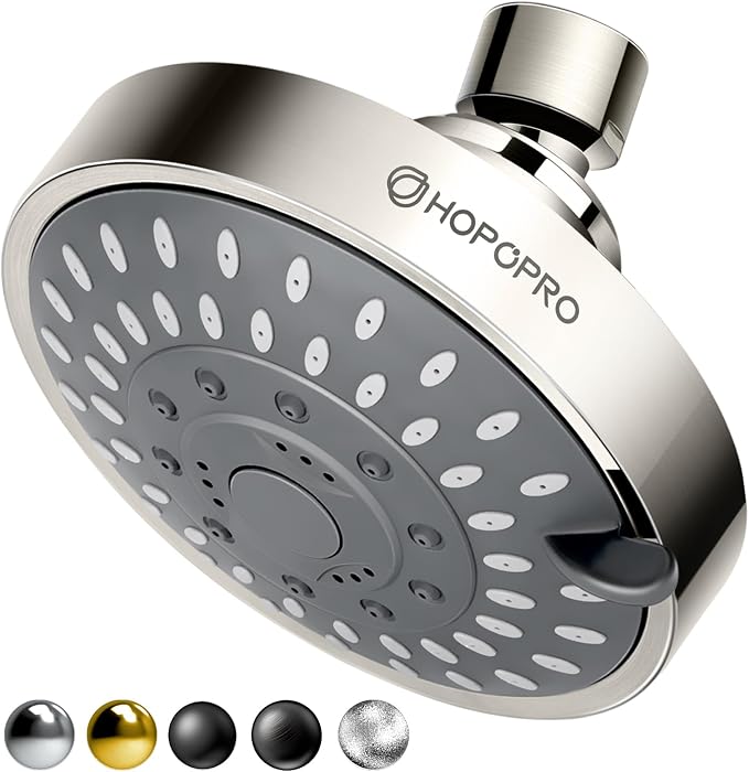 High Pressure Shower Head, HOPOPRO 5-Mode Fixed Showerhead, NBC Recommended