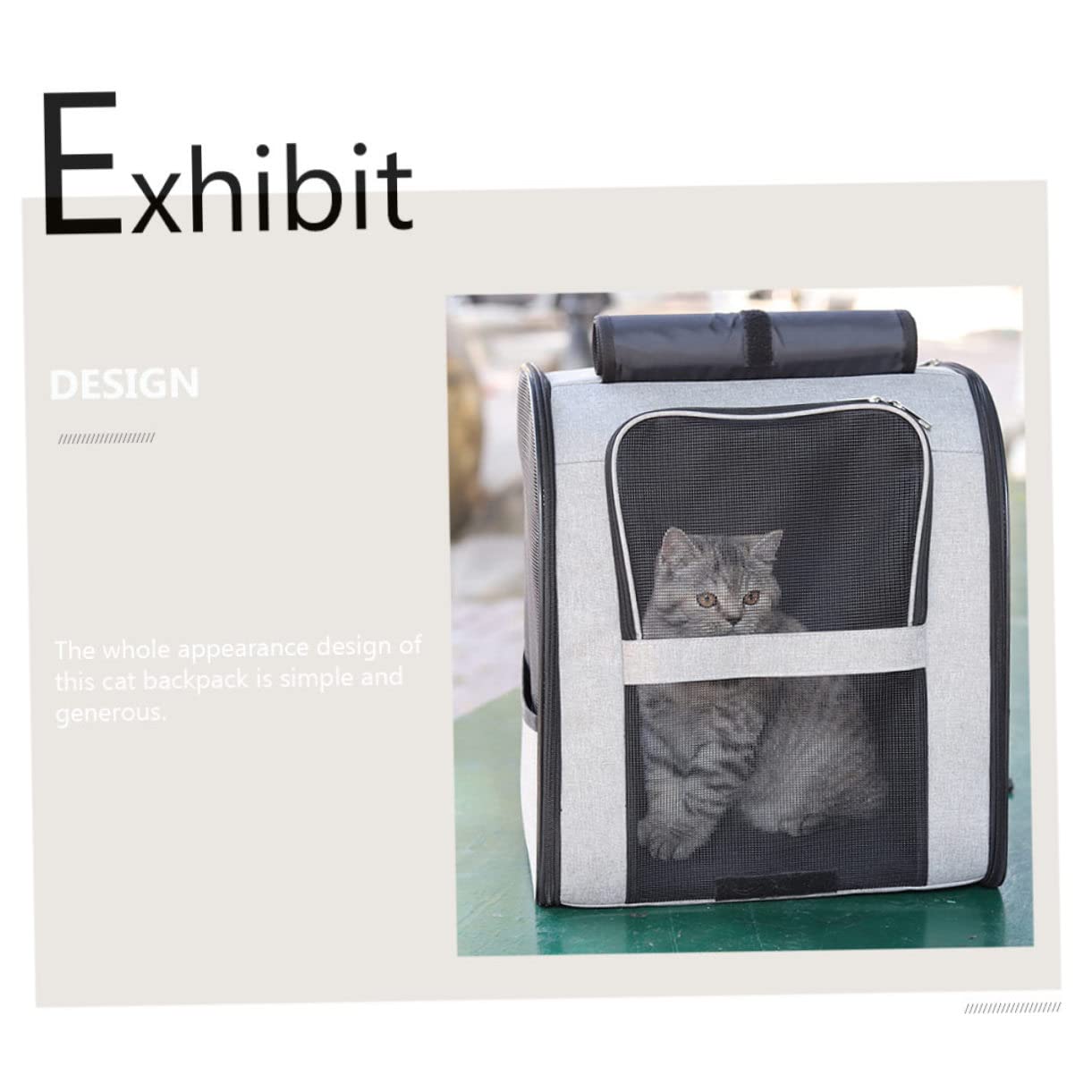 SUPVOX Zaino per Animali Domestici in Borsa Comoda per Gatti Trasportino Pratico Design in Rete Traspirante Adatto per Viaggi e Gite