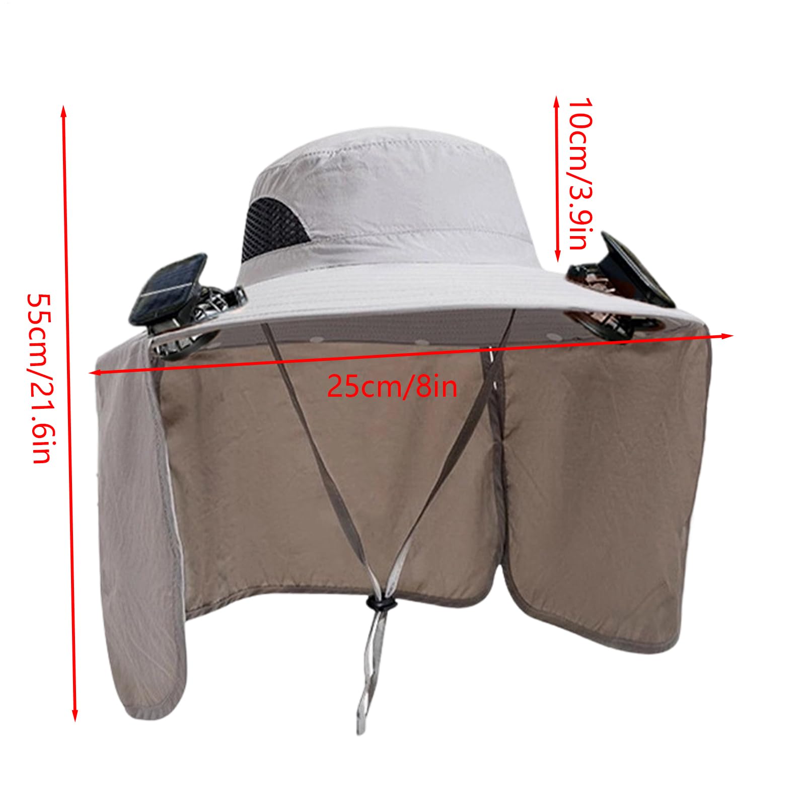 Sombrero con Ventiladores | Protección UV para Cabeza - Sombrero Plegable de con 2 Ventiladores Solares | para Hombre Mujer Senderismo Exterior Playa Vacaciones Verano