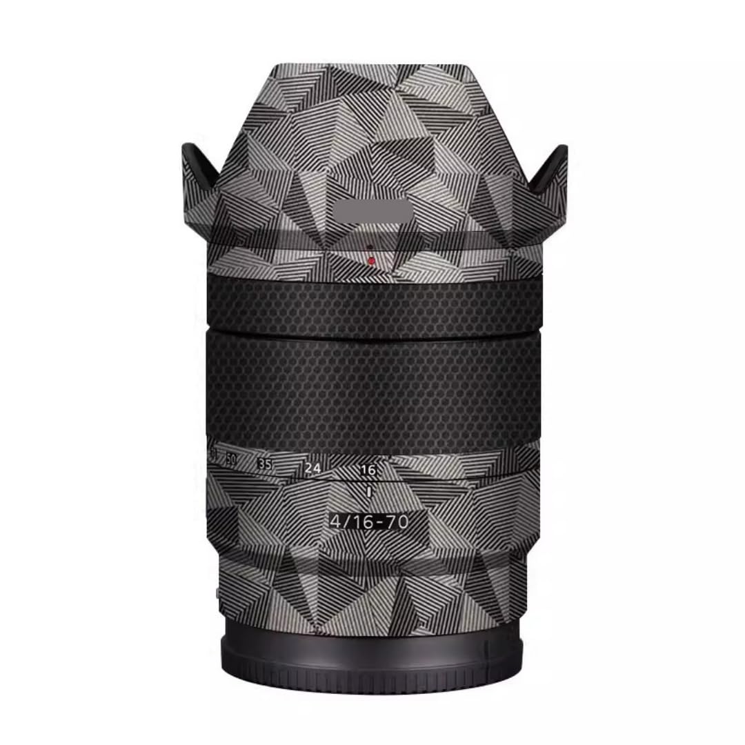 Autocollant Sony E 16-70 mm F4 ZA vinyle triangle titane protection objectif photo - 8