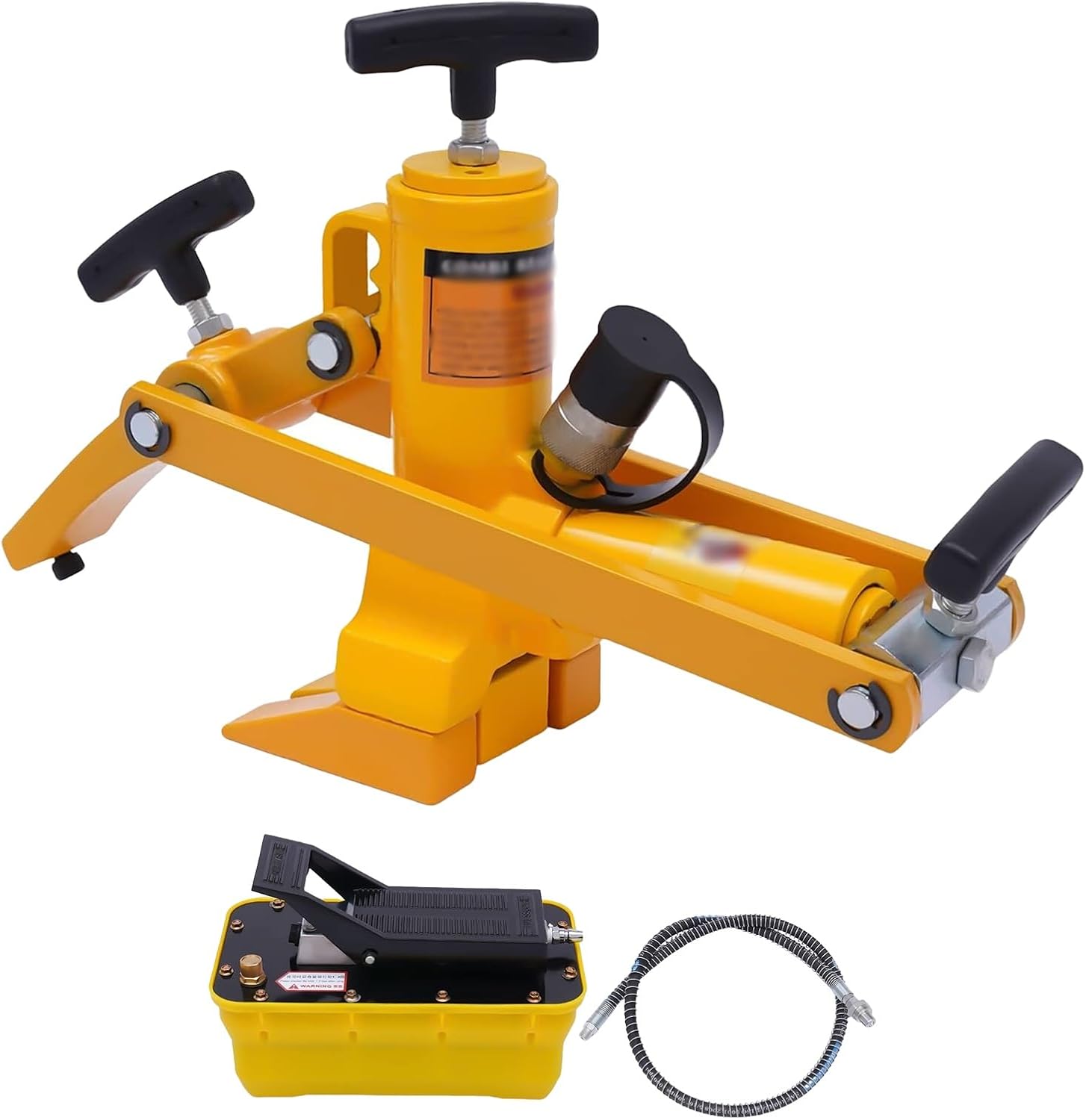 Hydraulic Bead Breaker, 10000PSI Air Hydraulic Tire Bead Breaker with Air Hose and Foot Pump, 2.3L Reservoir Capacity, Heavy Duty Bead Breaker Kit for Tractor Trucks, Lawn Mower