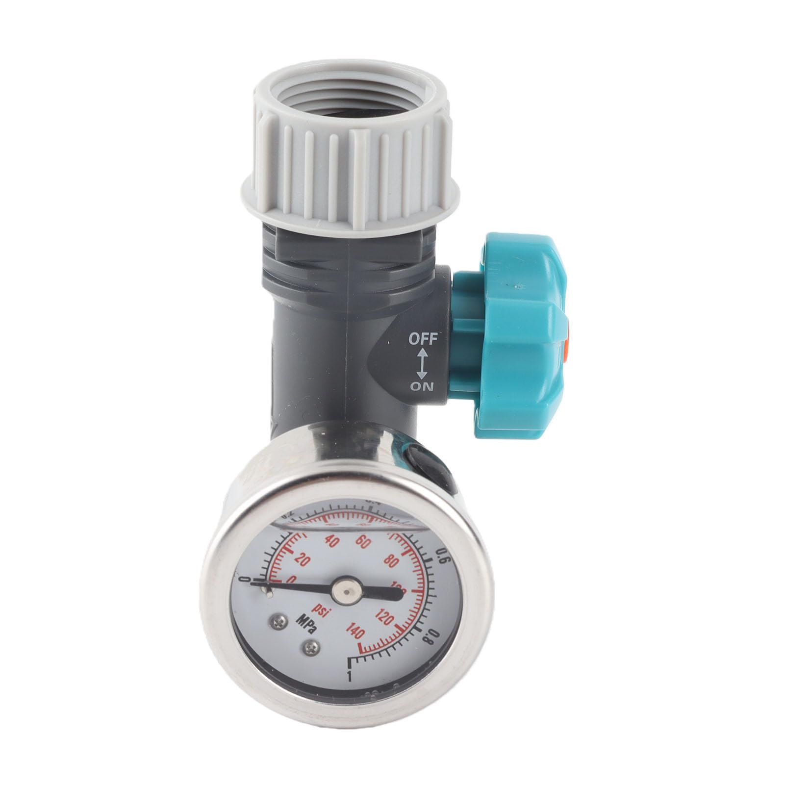 G3/4in Water Pressure Regulator, Adjustable Pressure Reducing Valve, Irrigation Controller with Pressure Gauge for Greenhouse Garden