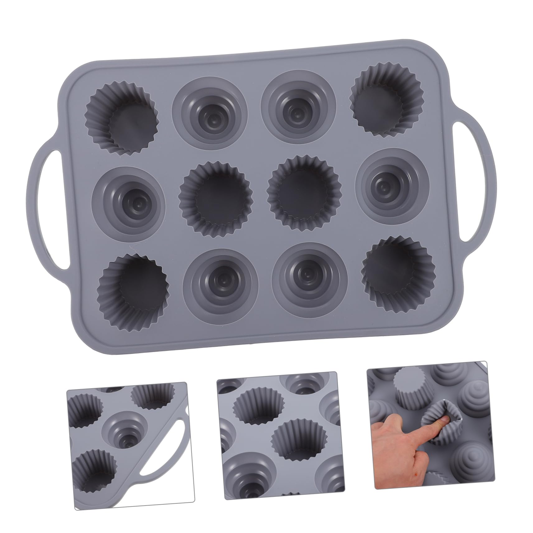 LIFKOME Fach Silikon Backform Mit Antihaftbeschichtung Für Cupcakes Lebensmittelechtes Silikon Für Anfänger Und Backliebhaber Leicht Zu Entformen Und Stabil Der Anwendung