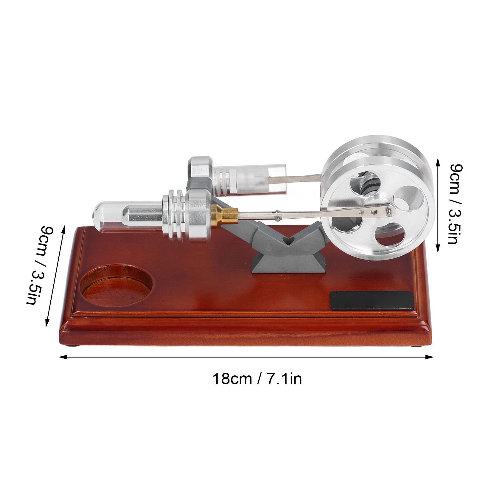 Modello Motore Stirling in Lega di Alluminio Durevole, Motore | Giocattolo educativo, funziona per l\'apprendimento della fisica, oggetto di classe