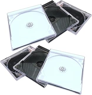 Homoyoyo 6 Pçs Caixas De Dvd Transparentes Caixa De CD Caixa De Dvd Caixa De Armazenamento De Vídeo De Mídia Caixa De Armazenamento Caixa Fina Suporte De Armazenamento De CD Espesso