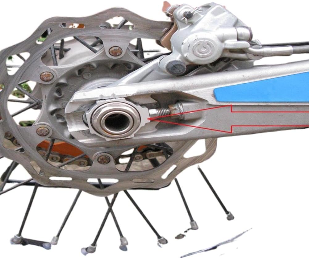 Motorcycle Axle Blocks Chain Adjuster Rear Wheel Axles Tensioner Hub Slider 125 250 450 2013 2014 2015 2016 2017 2018 2019 2020 2021 2022 2023 Compatible With Automotive Motorcycle Parts
