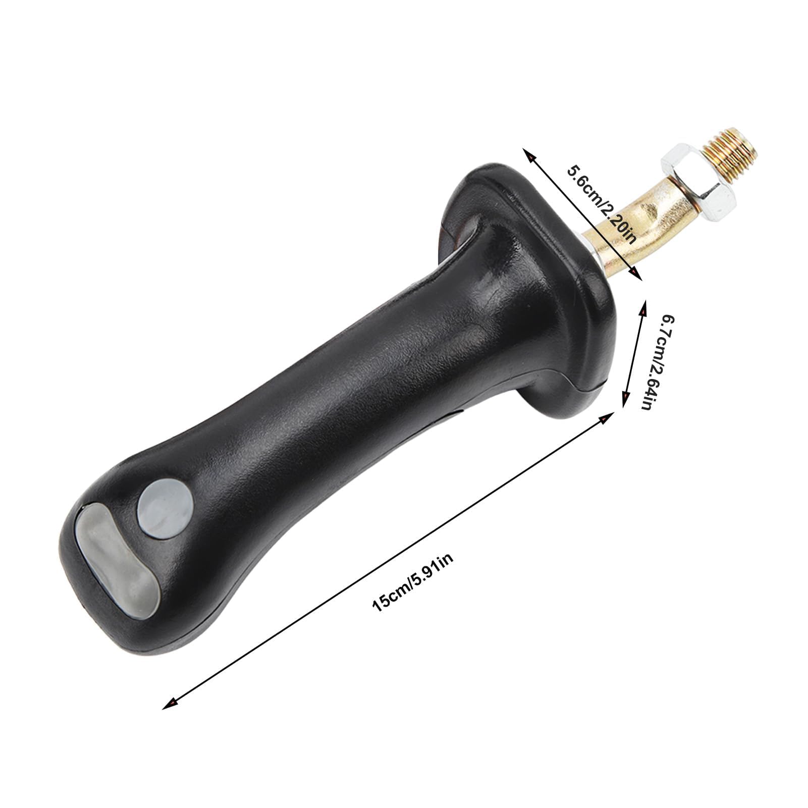 3-Tasten-Bagger-Joystick-Griffe, 2 Stück, Schwarz, 6-polig, ABS-Aluminiumlegierung, Verschleißfest, Bagger-Joystick-Hebel für DH DX150 215 225 300 370 9C
