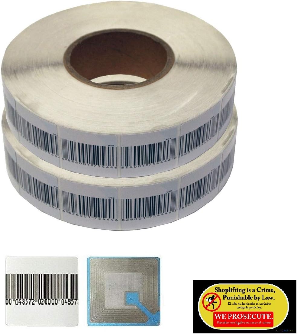 - 2000 pcs Retail Store Checkpoint Compatible EAS RF 8.2 MHz Soft Label Loss Prevention Sticker Tag