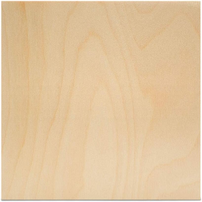 Wood Coaster Squares 4-inch x 4-inch, Pack of 25 Unfinished Wood Square Cutouts to Paint, Coaster Craft for Home Decor, by Woodpeckers