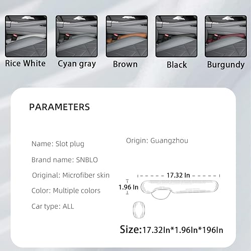 Miniatura 2 de LKAHG Llenador de espacio para asiento de automóvil, paquete de 2 protectores de caídas de cuero de microfibra para asiento de asiento, organizador