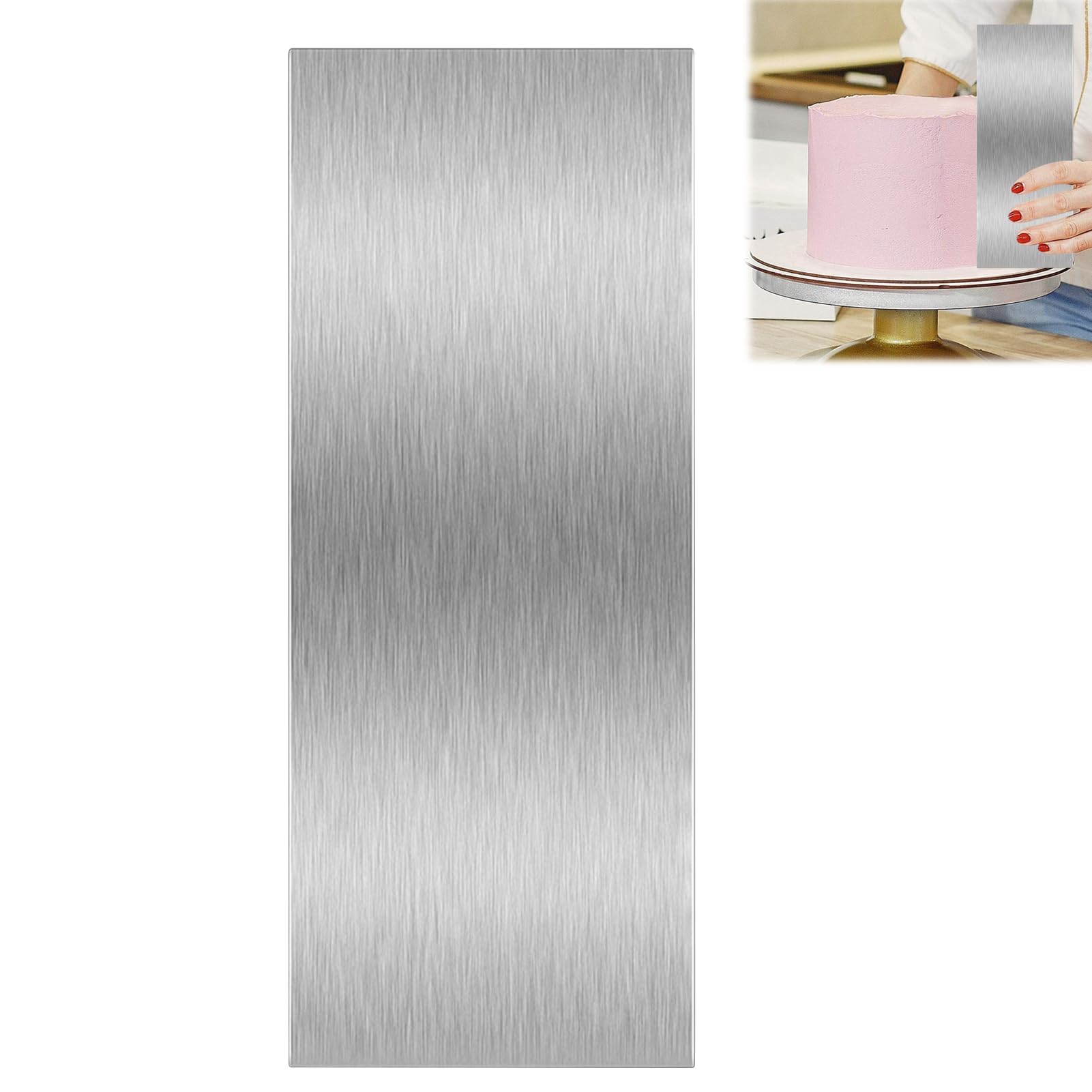 8.6 Inch Stainless Steel Icing Scraper,Metal Cake Scraper,Cake Scraper Buttercream Smoother,Stainless Cake Scraper, Cake Decorating Tools for Kitchen Baking