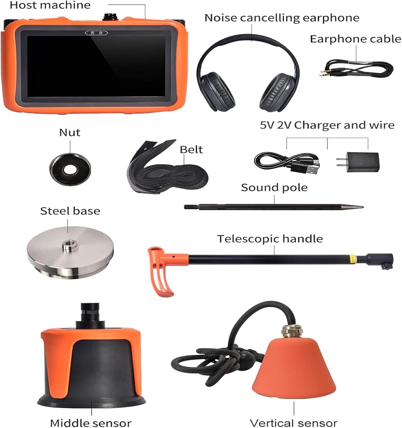 L4000 Pipe Water Leakage Detector Indoor and Outdoor Depth 5 Meters Underground Water Leak Detection