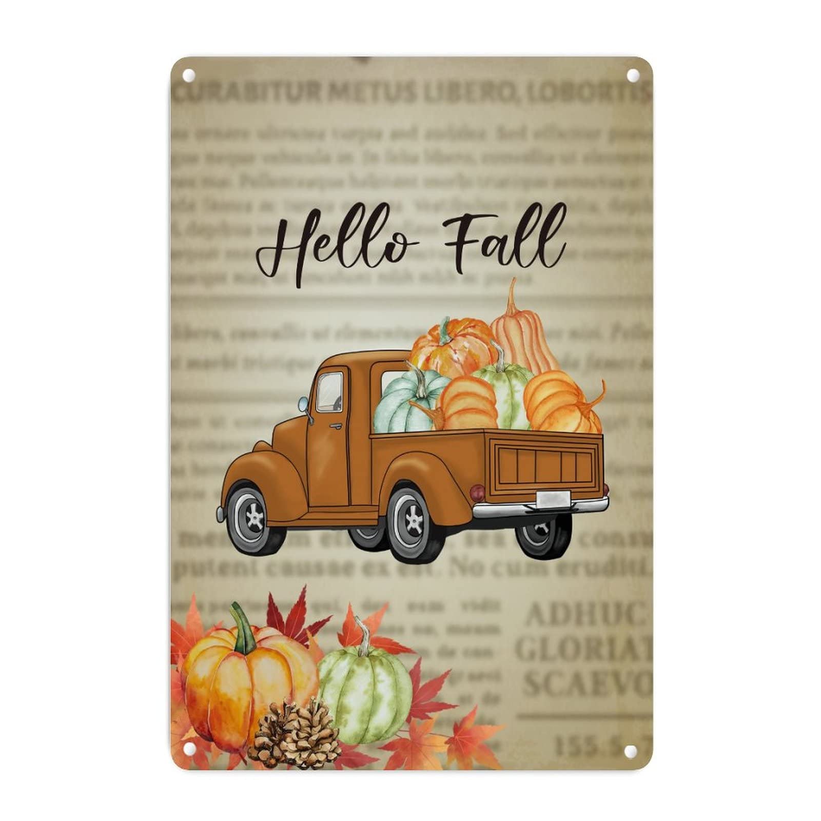 Plaque en étain esprit de Thanksgiving pour retrouver le charme rustique des souvenirs d'enfance