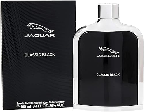 Jaguar Colonia clásica negra para hombre de Jaguar Eau De Toilette en espray 3.4 oz